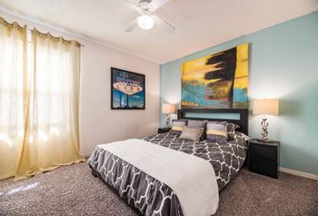 Bedroom with ceiling fan